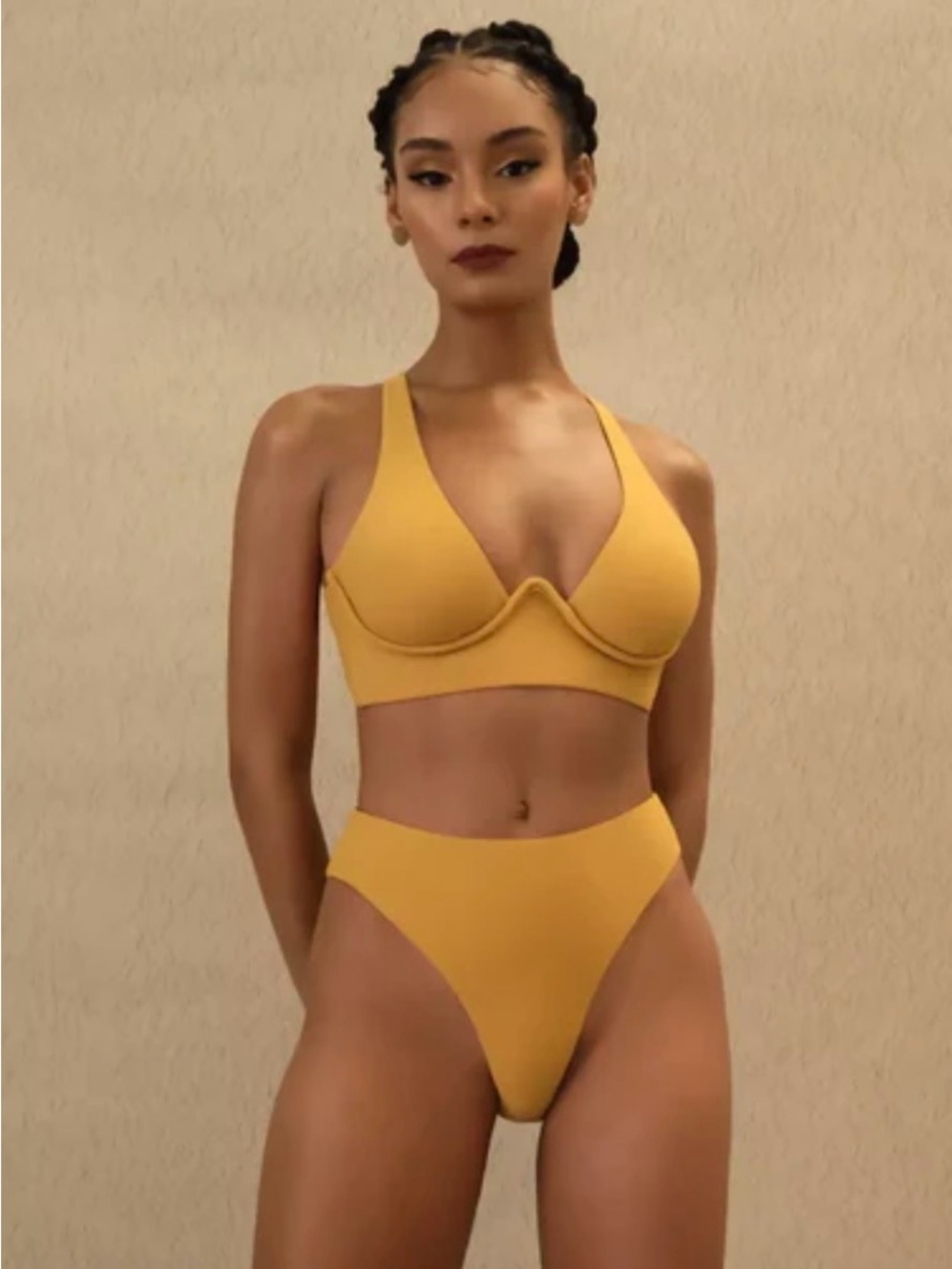 Andrea Iyamah Kasa Bikini Set – Sand Medium New